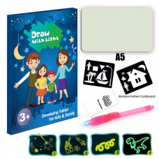 [READY STOCK] Draw With Light Fun A5 luminous board Education painting and writing